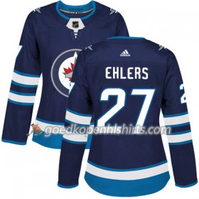 Winnipeg Jets Nikolaj Ehlers 27 Adidas 2017-2018 Navy Blauw Authentic Shirt - Dames